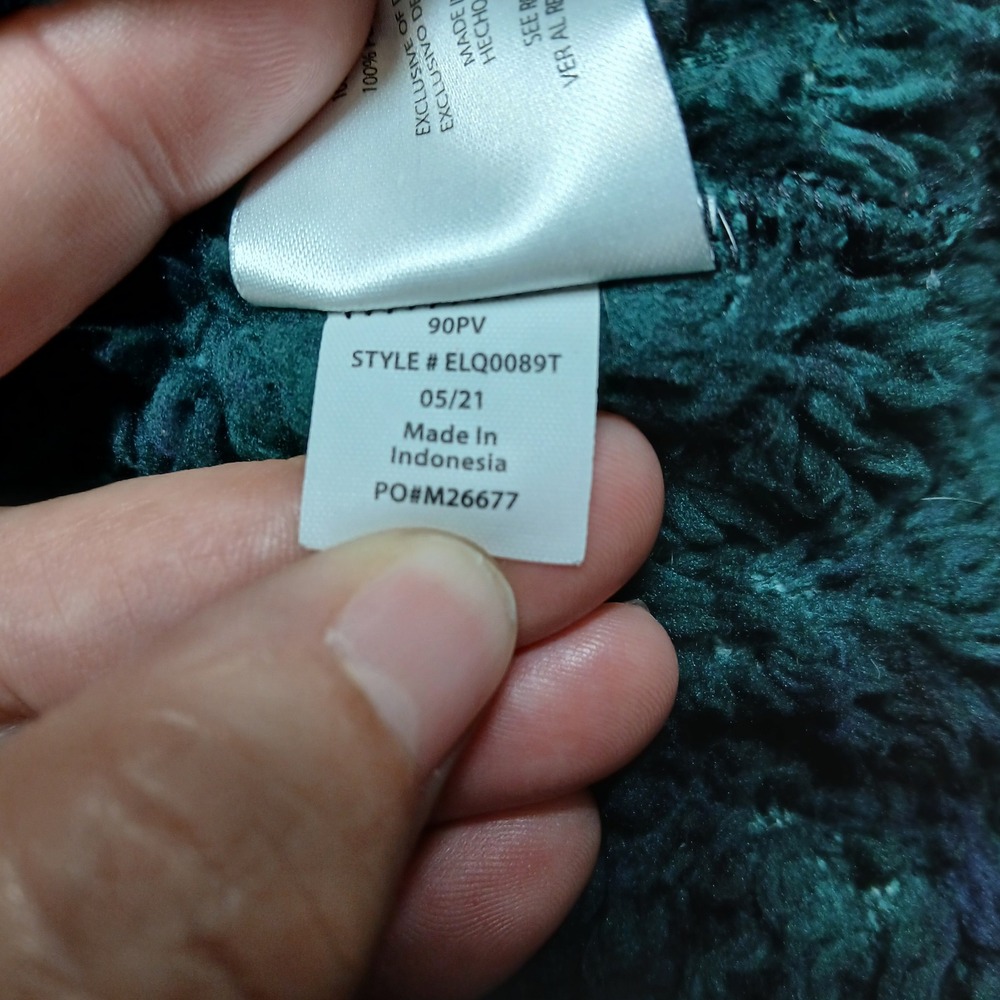 Eddie Bauer Mens XL Green Plaid Sherpa Fleece Snap‎ Pullover ELQ0089T - Picture 5 of 9